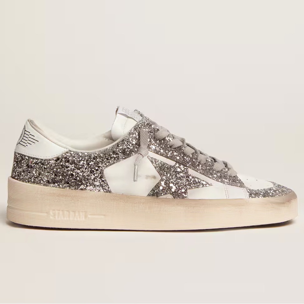 Golden Goose Silver Glitter Sneakers